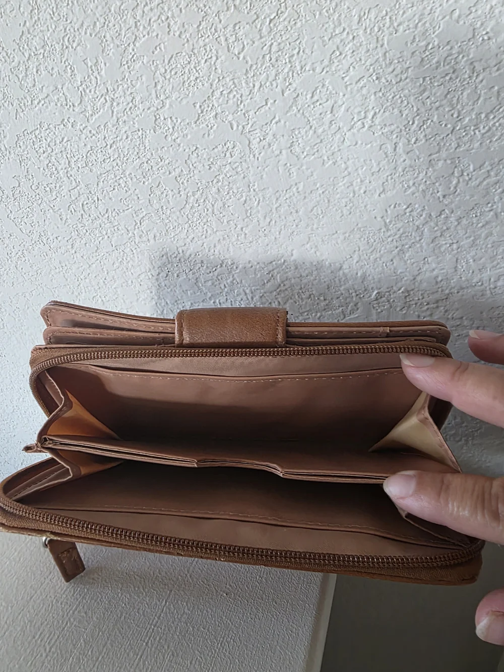 Striped Navy and Brown Women's Wallet - Classic Carry